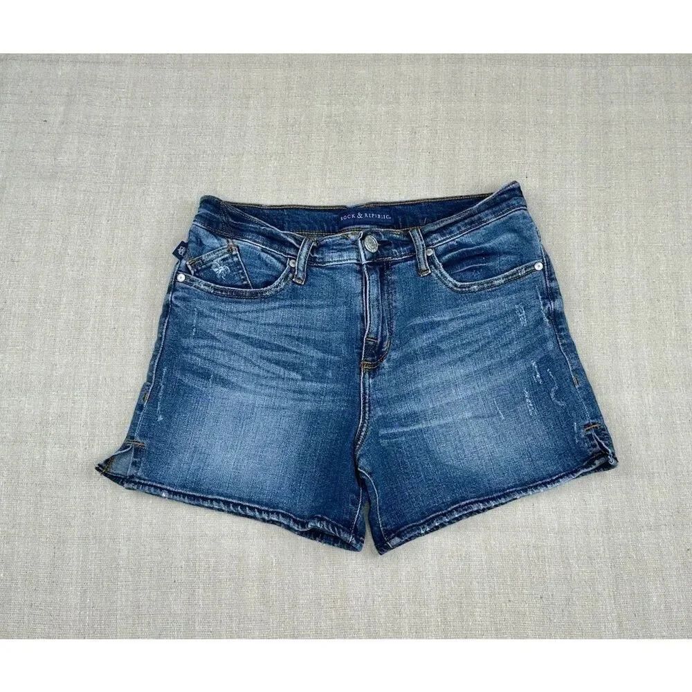 Rock & Republic Jeans Shorts Womens Size 6 Medium Denim Wash Casual
